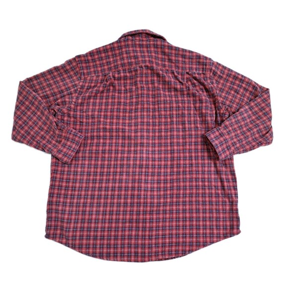 Orvis Plaid Flannel Shirt Men's XL Red Gray Lumberjack Heavyweight Check Striped - Picture 8 of 11
